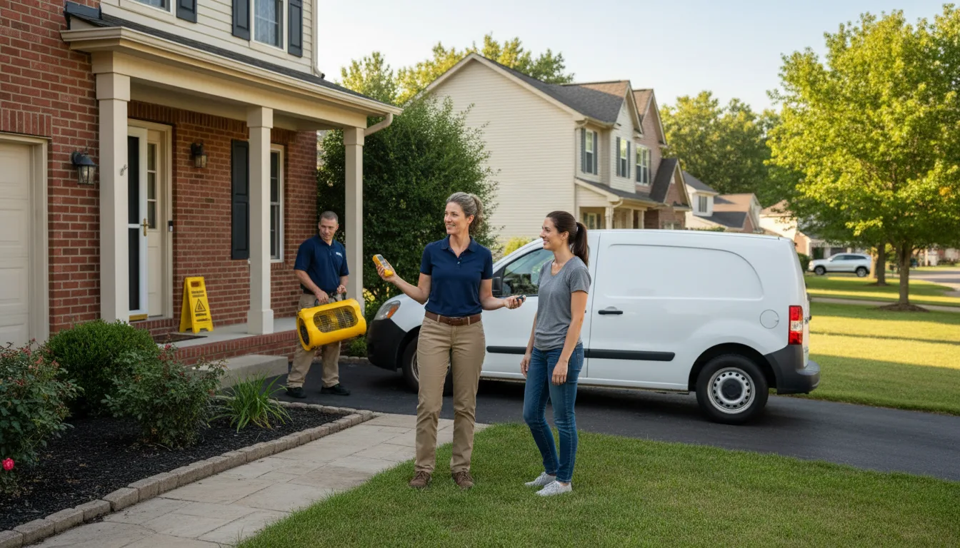 Residential water damage restoration in Carlisle, IN